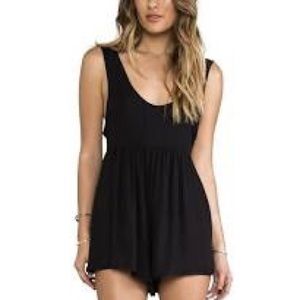 NWT One Teaspoon Sweet Velvet Cali Black Romper